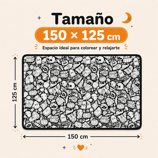 Manta Coloreable Reutilizable de Halloween