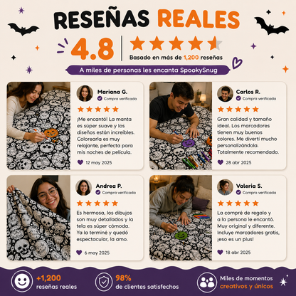 Manta Coloreable Reutilizable de Halloween